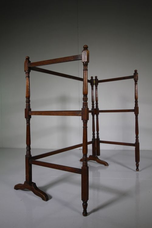 Large Regency Antique Mahogany Clothes Rail
