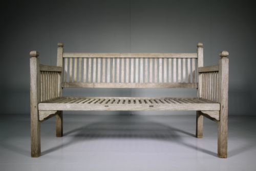 1920'S Heals of London Teak Garden Bench Seat
