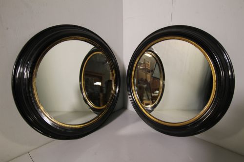 Pair of 19th Century Antique Ebonised Wall Mirrors