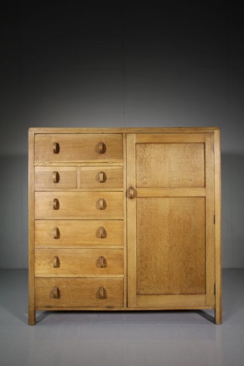 Heals 1930'S Oak Compactum Wardrobe