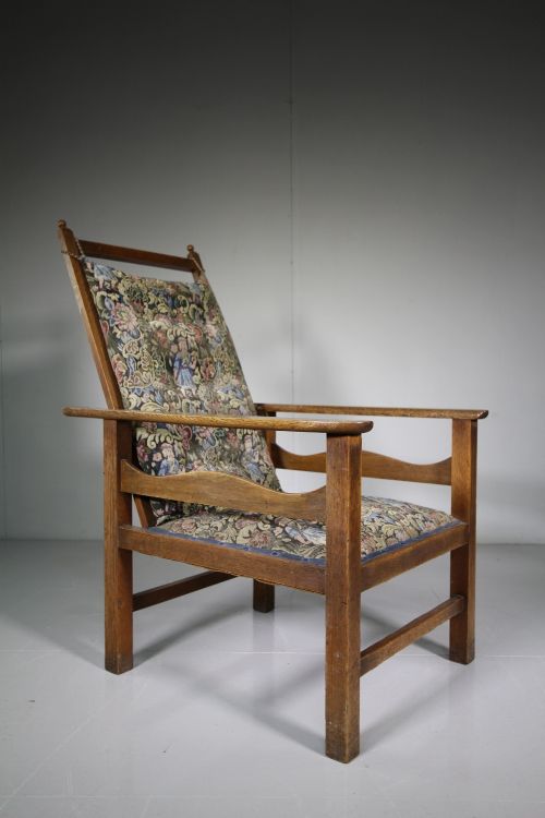 Ambrose Heal Antique Oak Reclining Armchair
