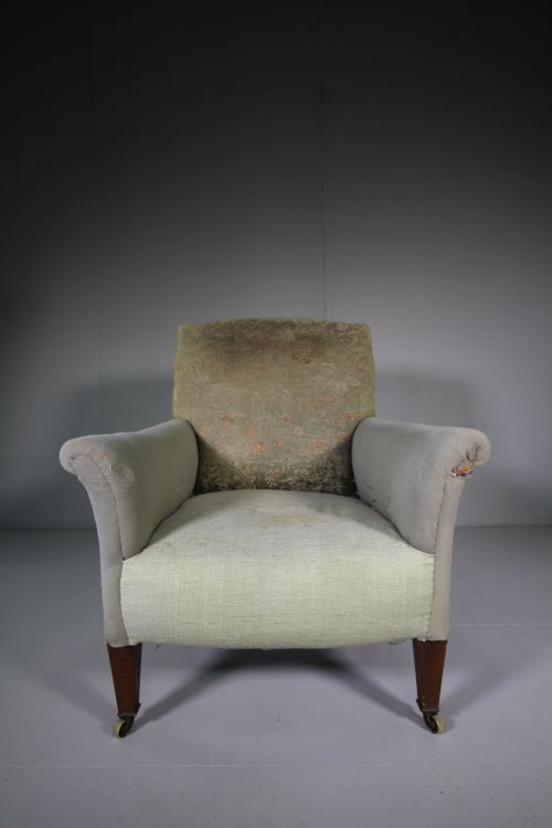 Large Scale 19th Century Antique Howard & Sons Armchair