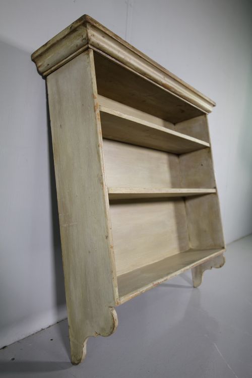 English Regency Antique Pine Shelving in Original Paint