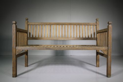 1920'S Heals of London Teak Garden Bench Seat