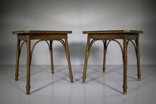 Pair of 1930'S Lloyd Loom Side  Tables