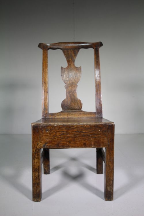 Welsh 18th Century Antique Oak Side Chair

