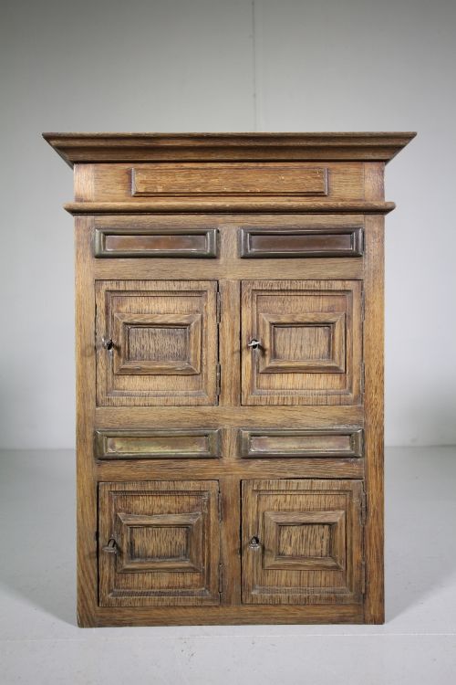 19th Century Antique Oak Post Box Cabinet