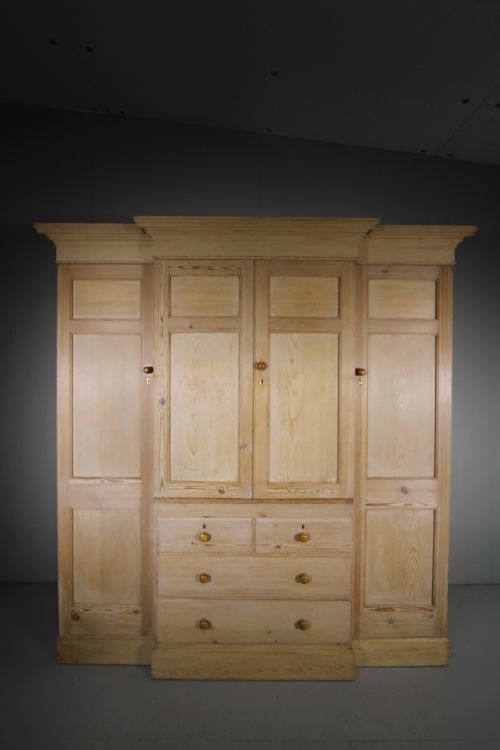 Large 19th Century Antique Pine Housekeepers Cupboard