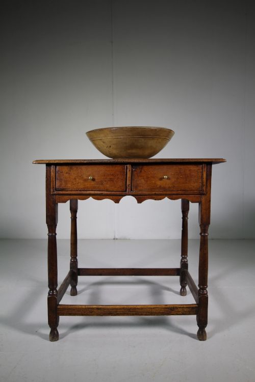 Beautiful Georgian Antique Fruitwood Side Table
