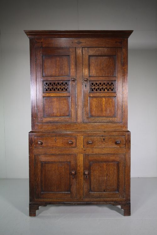 Georgian Welsh Antique Bread & Cheese Oak Cupboard