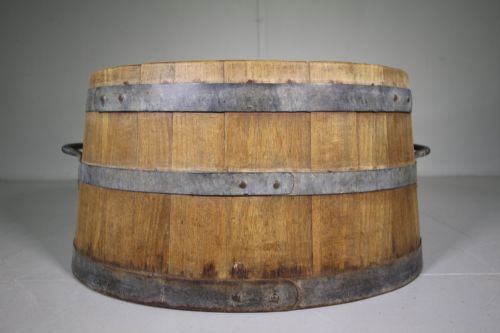 19th Century Antique Ships Coopered Teak Barrel