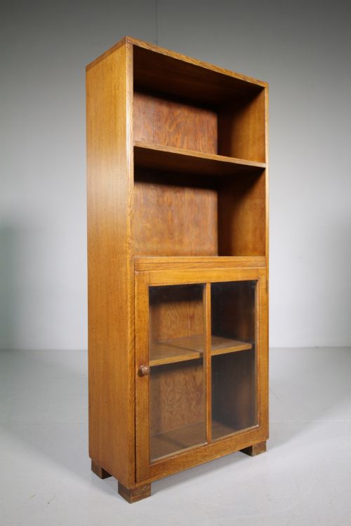 1920'S Heals Oak Cabinet-labelled