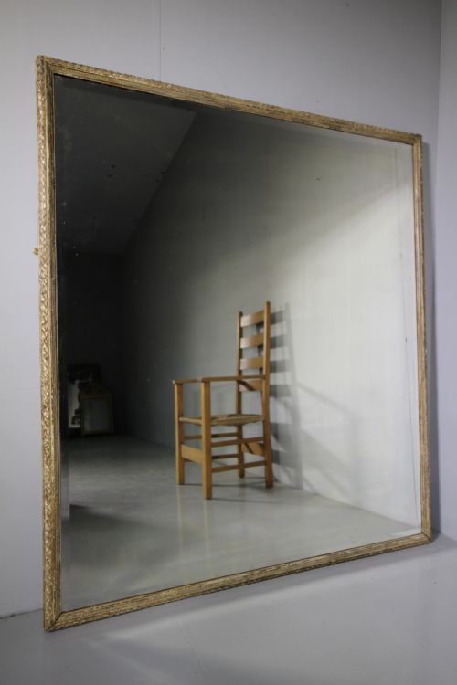 Beautiful Large English Antique Gesso Wall Mirror