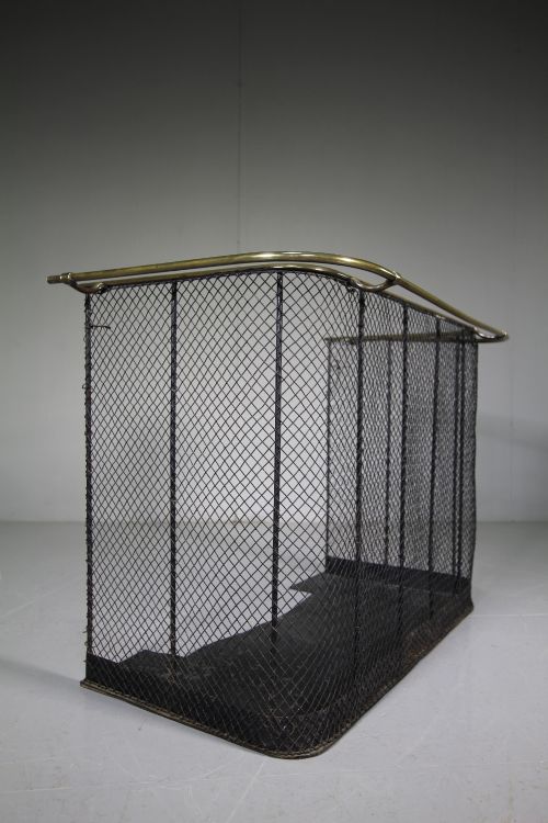 19th Century Antique Nursery Fire Guard with Nappy Rail