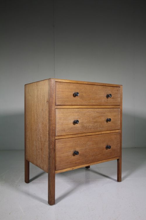 1920'S Heals of London Pale Walnut Chest of Drawers