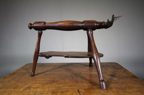 Early 19th Century Antique Oak Lark Spit
