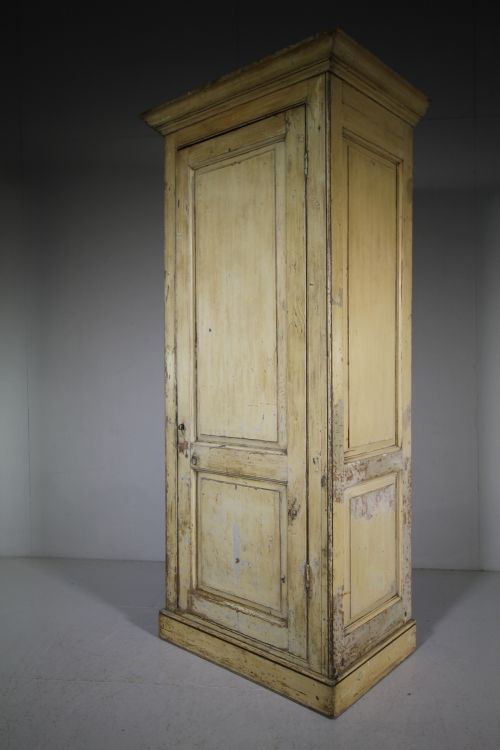 18th Century Original Painted Pine Antique Cupboard