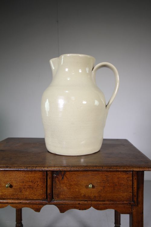 Huge English Edwardian Antique Stoneware Jug