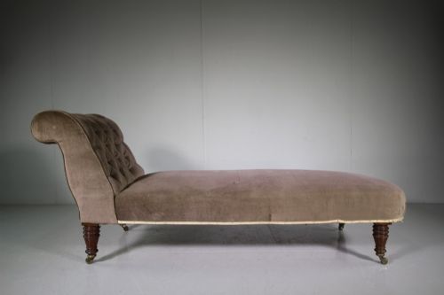 19th Century English Antique Upholstered Daybed