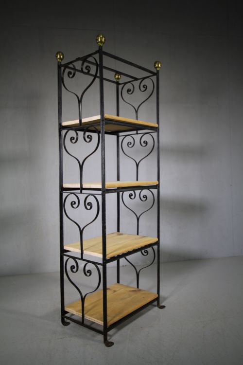 English 19th Century Antique Iron Deed Rack Shelving