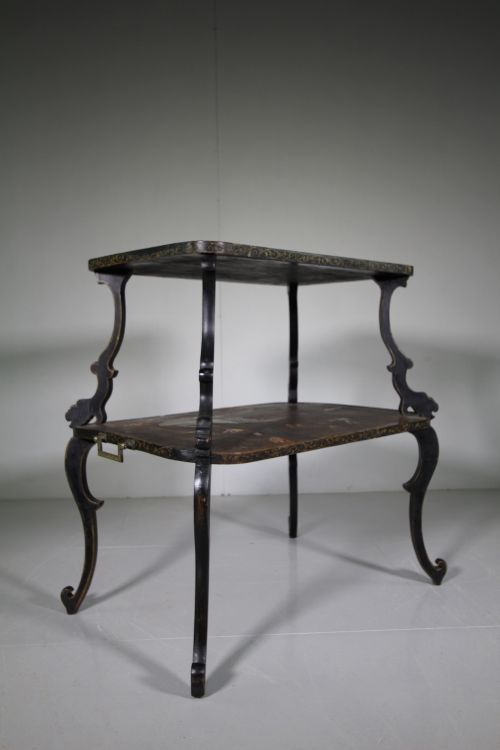 19th Century Antique Chinoiserie Etagere Table