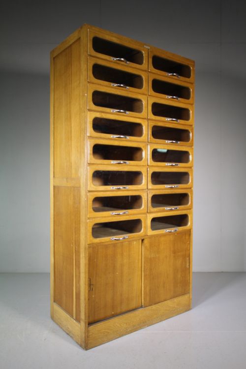 English 1930'S Oak Haberdashery Cabinet -Great Quality