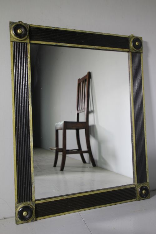 English 19th Century Antique Painted Pine Mirror