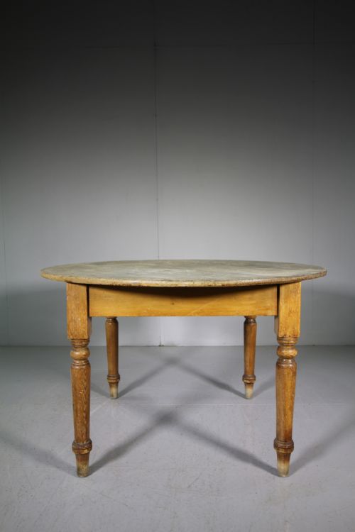 19th Century Heals Antique Pine Round Dining Table