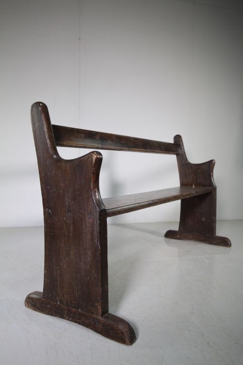 Simple 19th Century Antique Pine Bench Seat