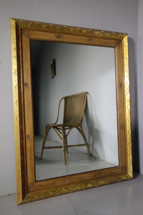19th Century English Gilt Geometric Antique Mirror
