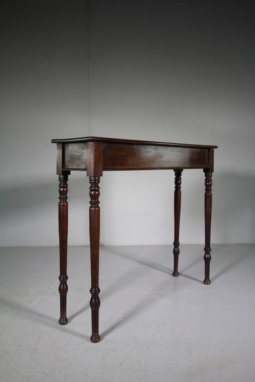 Tall English Antique Mahogany Console Table