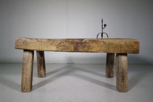 Amazing 18th Century Primitive Antique Pig Table