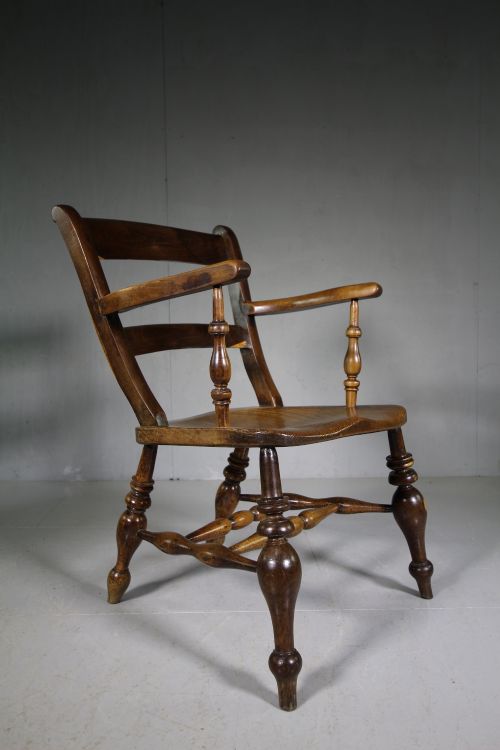 Oxford Bar Antique Carver Dining Chair in Laburnum