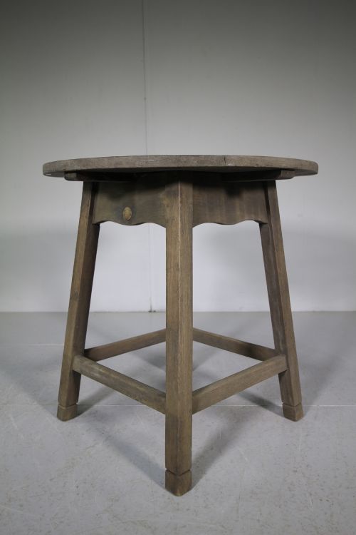 Rare 1920'S Heals Teak Round Garden Table
