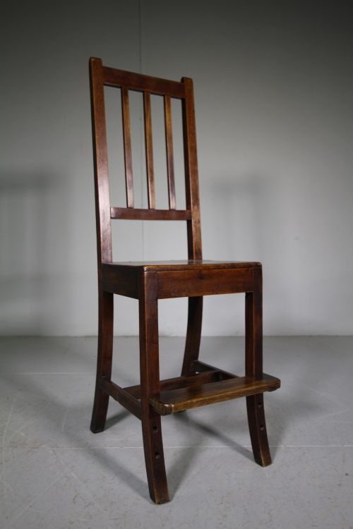 19th Century Antique Mahogany Correction Chair