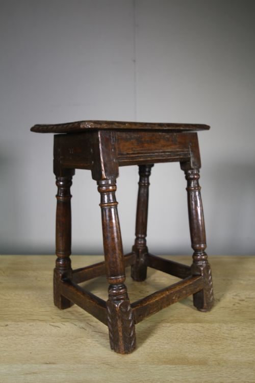 17th Century Antique Oak Joint Stool
