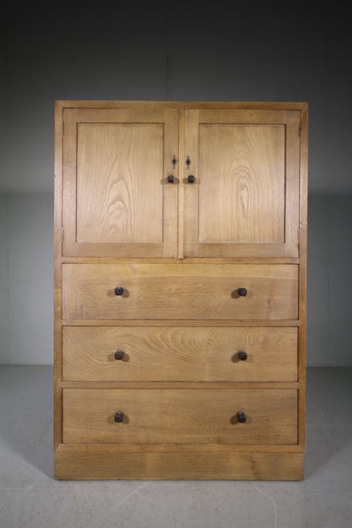 Rare 1920'S Gordon Russell Chestnut Tall Boy Cupboard