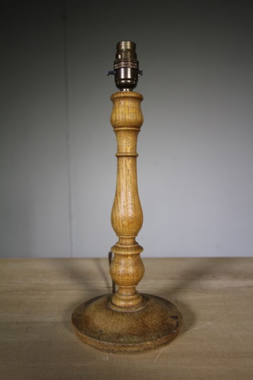 Heals of London 1930'S Oak Table Lamp