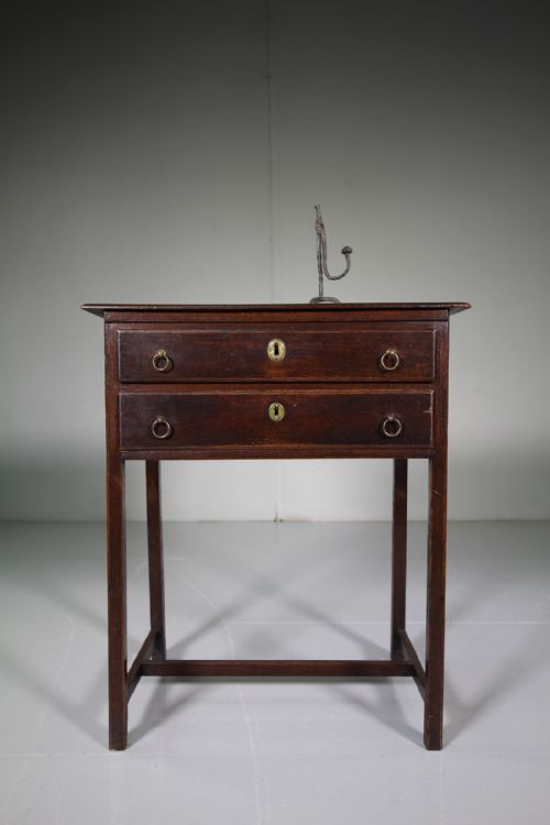 English Georgian Antique Oak Side Table