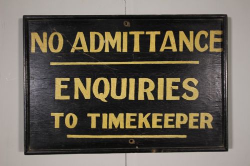 Edwardian Antique Sign in Original Paint