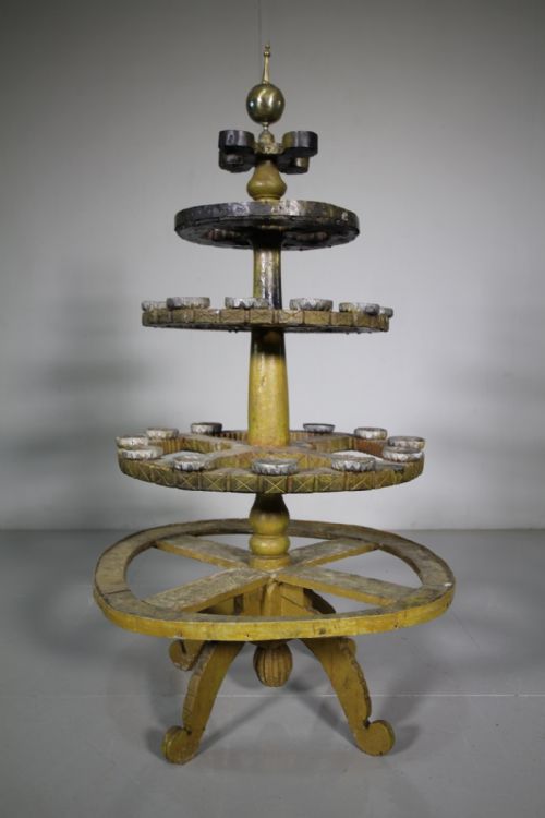 19th Century Antique Votive Candlestand in Original Paint