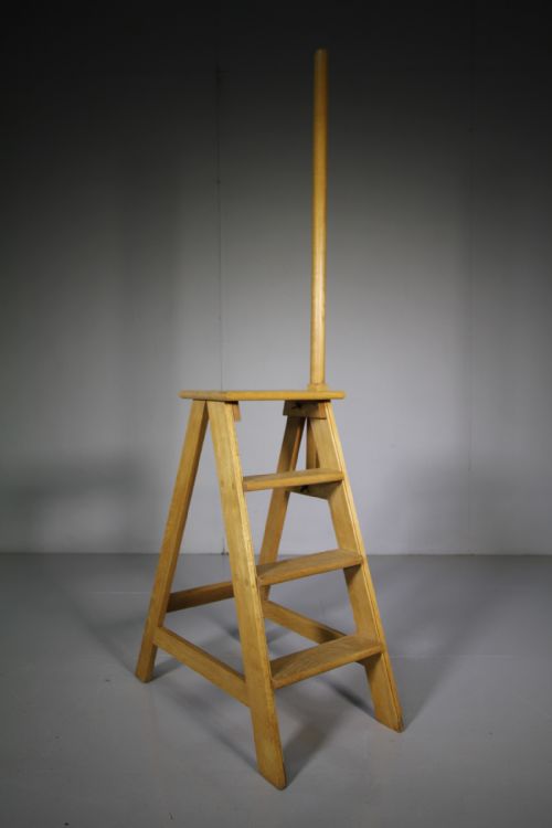 English Quality Oak 1930'S Library Steps