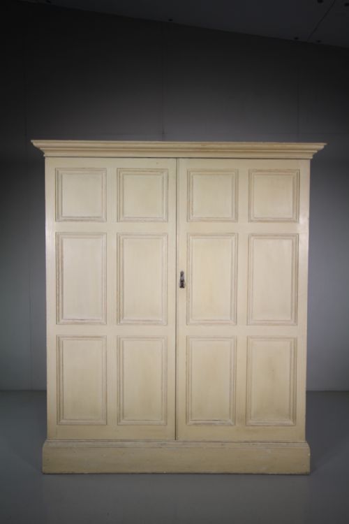 Original Painted Pine English Antique Cupboard