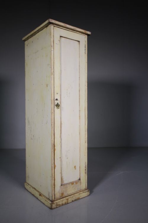 19th Century Original Paited Pine Cupboard-perfect for Shoes