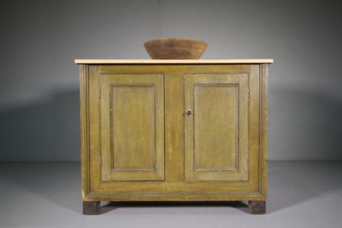 Georgian Antique Original Painted Pine Cupboard