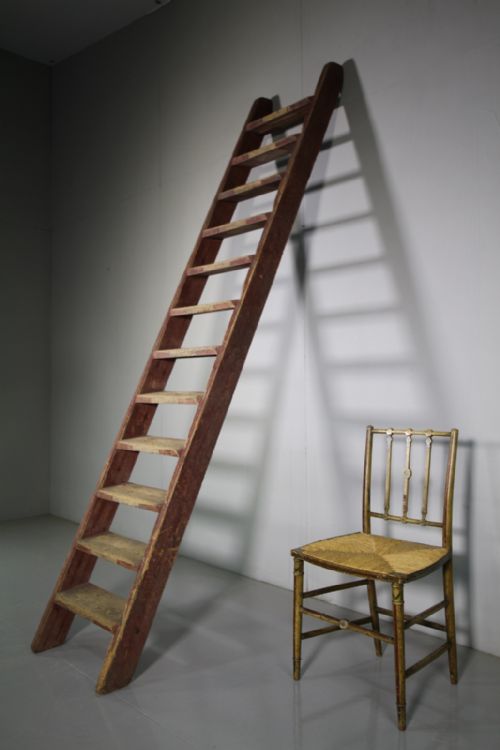 English 19th Century Set of Painted Pine Steps