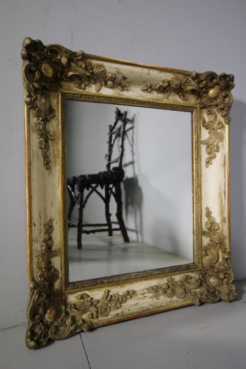 19th Century Antique Original Paint & Gilt Mirror