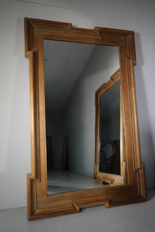 Huge 19th Century Antique Walnut Mirror
