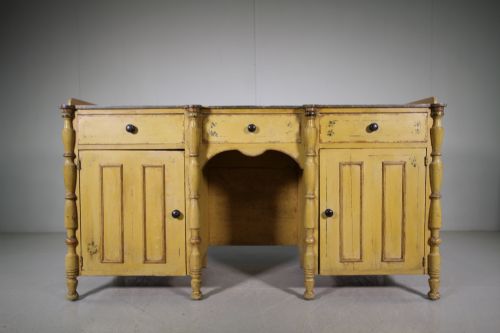 Regency Antique Original Painted Pine Dresser Base