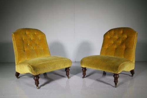 Pair of English 19th Century Shapely Antique Chairs